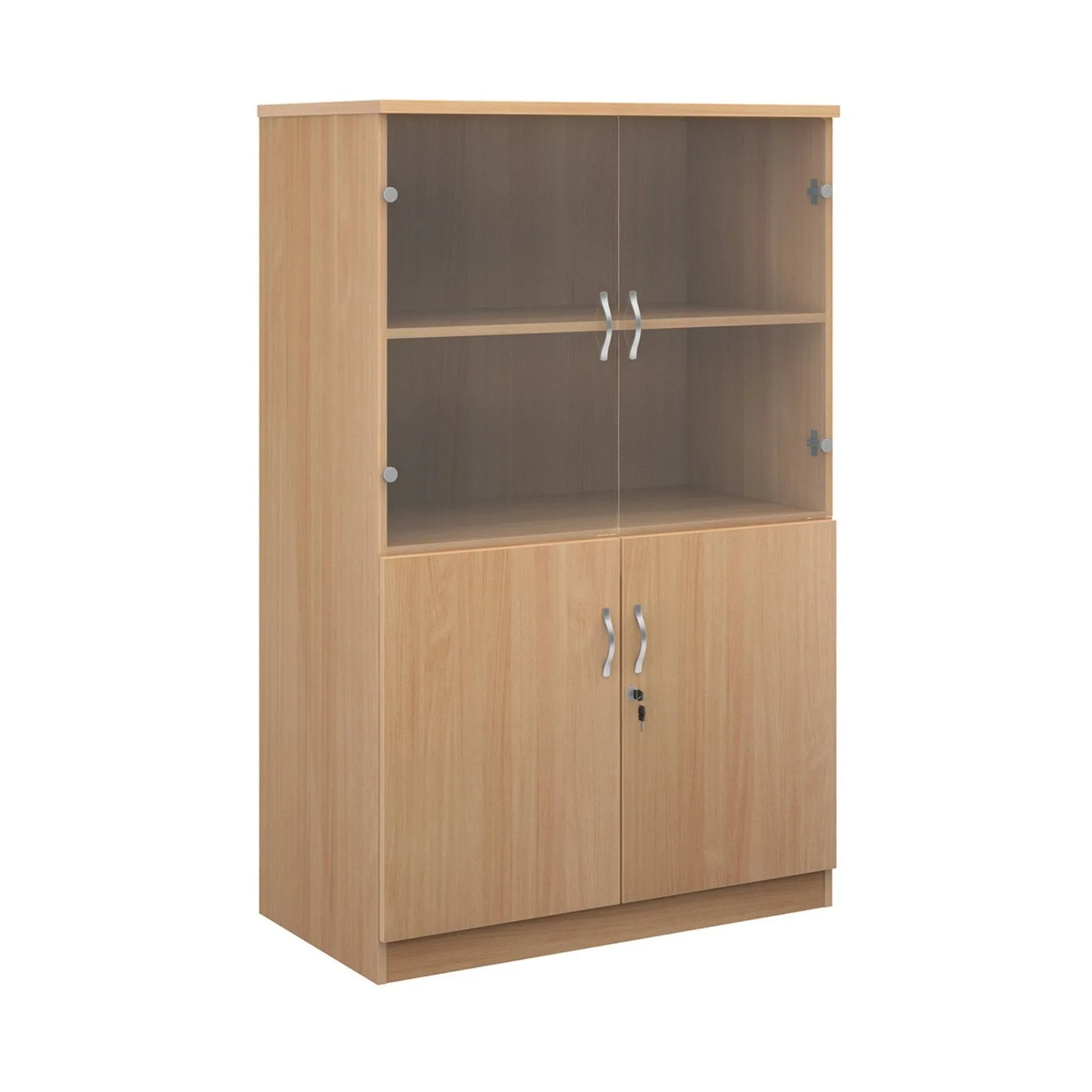 Deluxe combination unit with glass upper doors