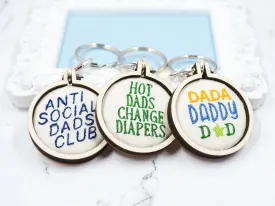 Embroidered Dad Keychains