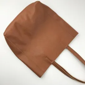 Fashion Womens Brown Leather Vertical Tote Bags Brown Shoulder Tote Bags Brown Handbags Tote For Women
