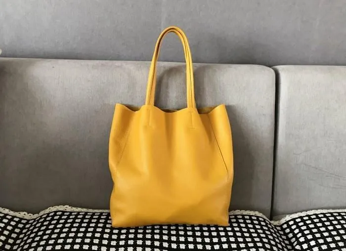 Fashion Womens Brown Leather Vertical Tote Bags Brown Shoulder Tote Bags Brown Handbags Tote For Women