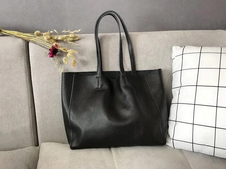 Fashion Womens White Leather Tote Bags White Shoulder Tote Bags White Handbags Tote For Women