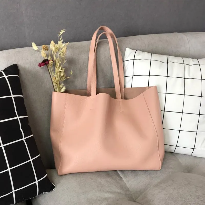 Fashion Womens White Leather Tote Bags White Shoulder Tote Bags White Handbags Tote For Women