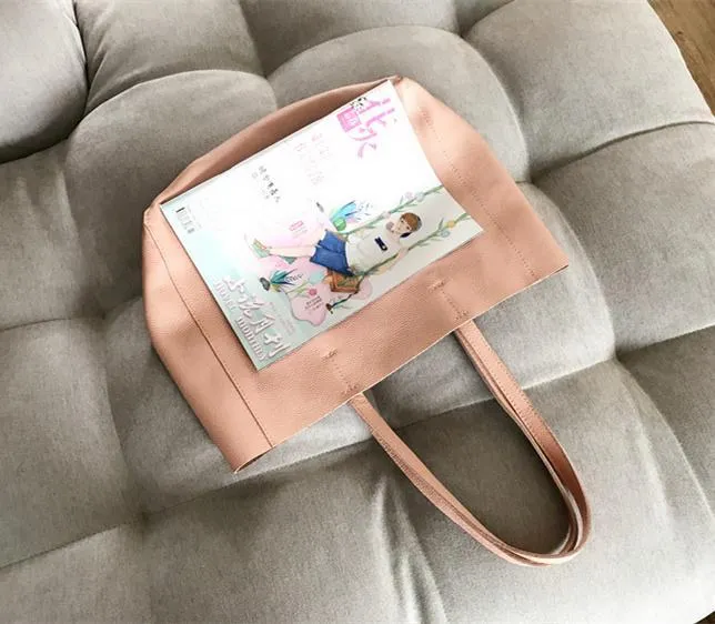 Fashion Womens White Leather Tote Bags White Shoulder Tote Bags White Handbags Tote For Women