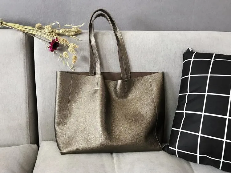 Fashion Womens White Leather Tote Bags White Shoulder Tote Bags White Handbags Tote For Women