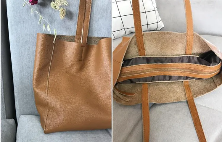 Fashion Womens White Leather Tote Bags White Shoulder Tote Bags White Handbags Tote For Women