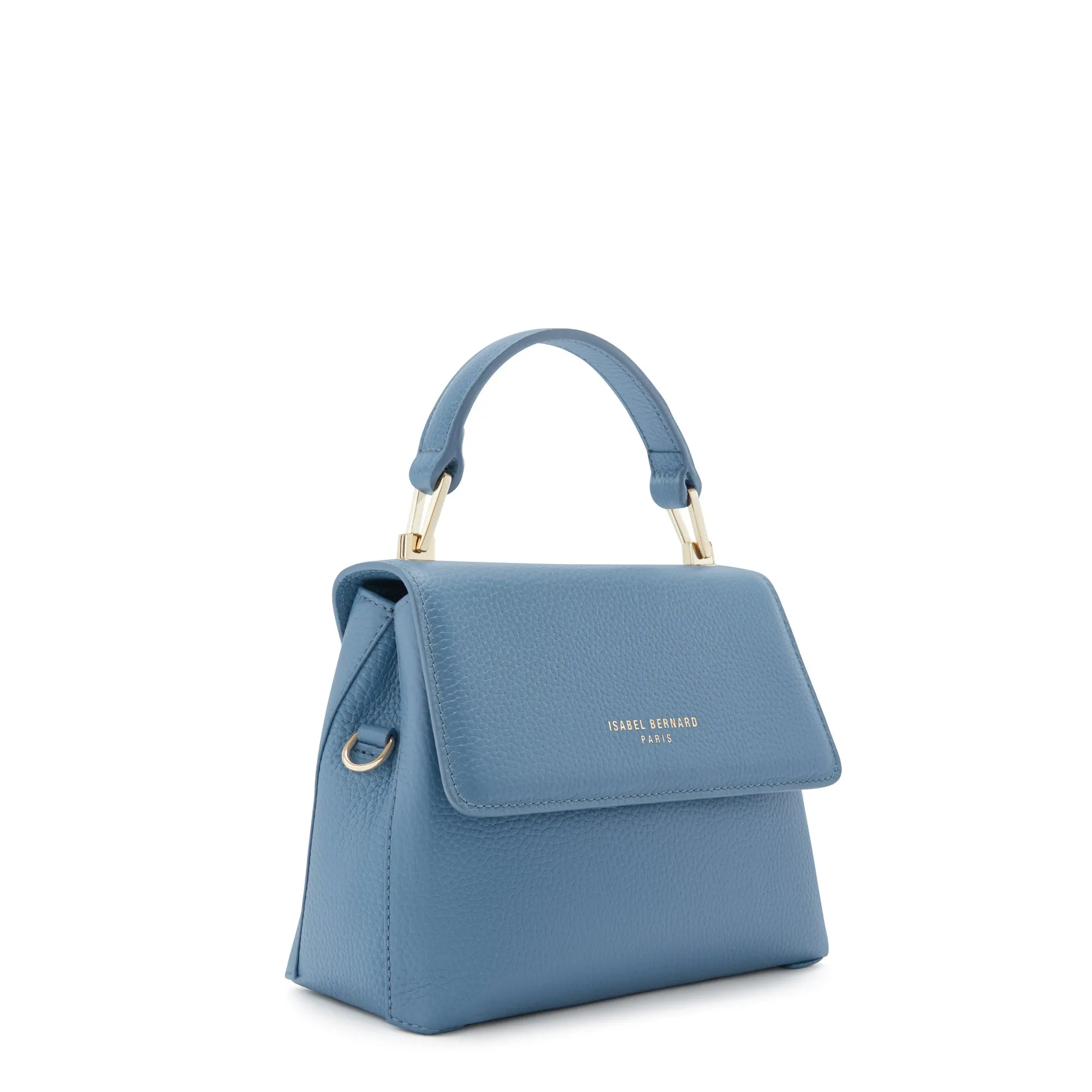 Femme Forte Heline blue calfskin leather handbag