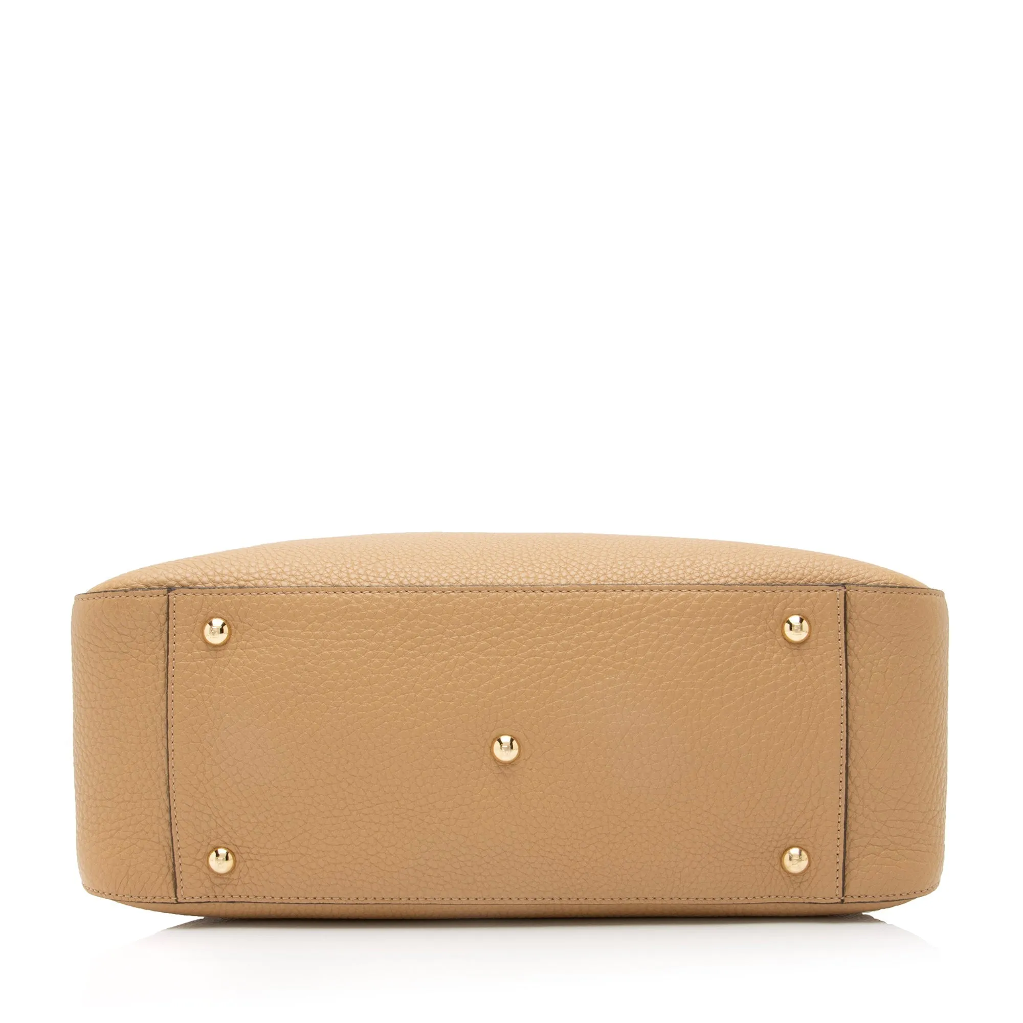 Fendi Calfskin Romano Selleria FF Handle Medium Tote (SHF-23375)