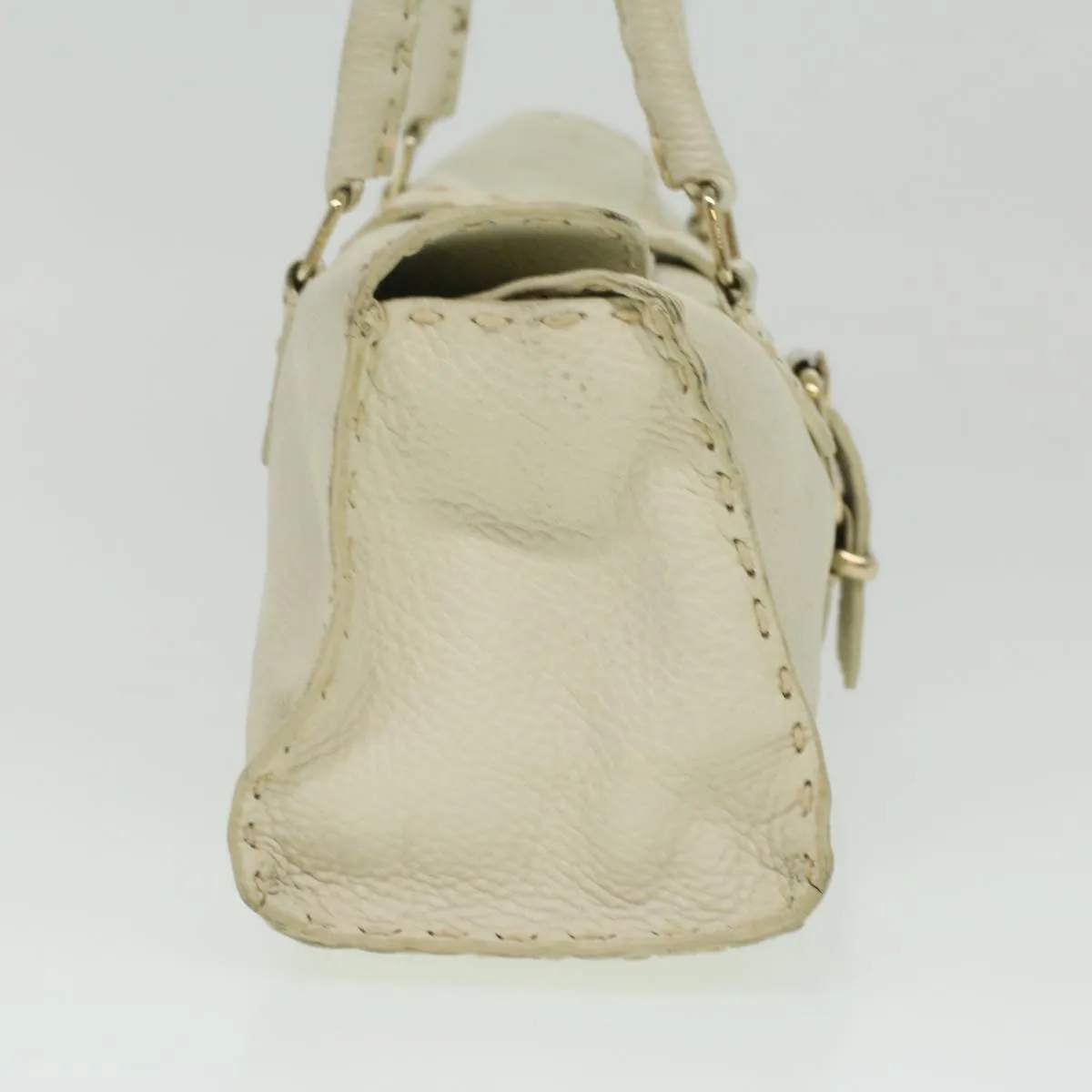 FENDI Celeria Shoulder Bag Leather White  ar8736
