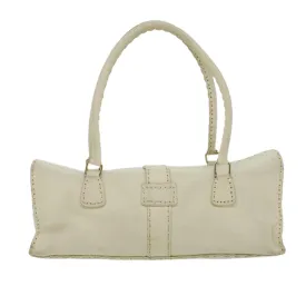 FENDI Celeria Shoulder Bag Leather White  ar8736