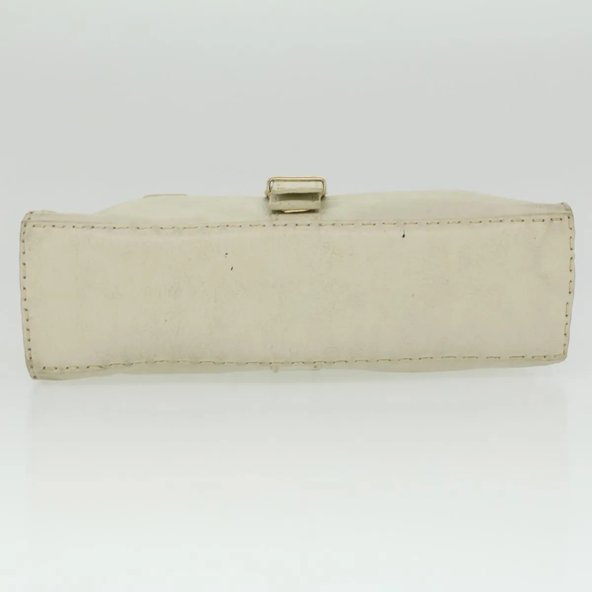 FENDI Celeria Shoulder Bag Leather White  ar8736