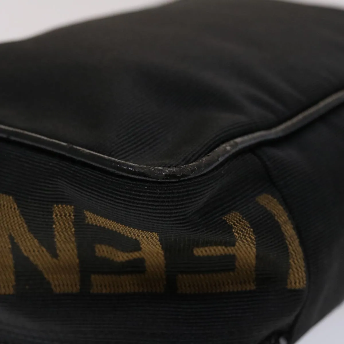 FENDI Hand Bag Nylon Black Auth yb205