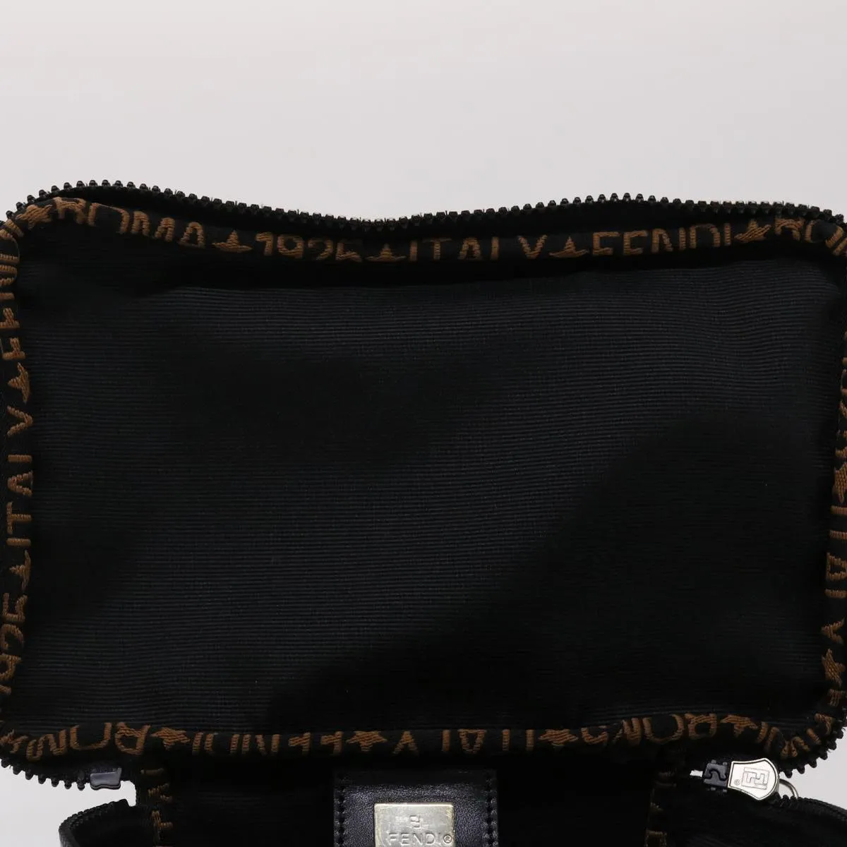 FENDI Hand Bag Nylon Black Auth yb205
