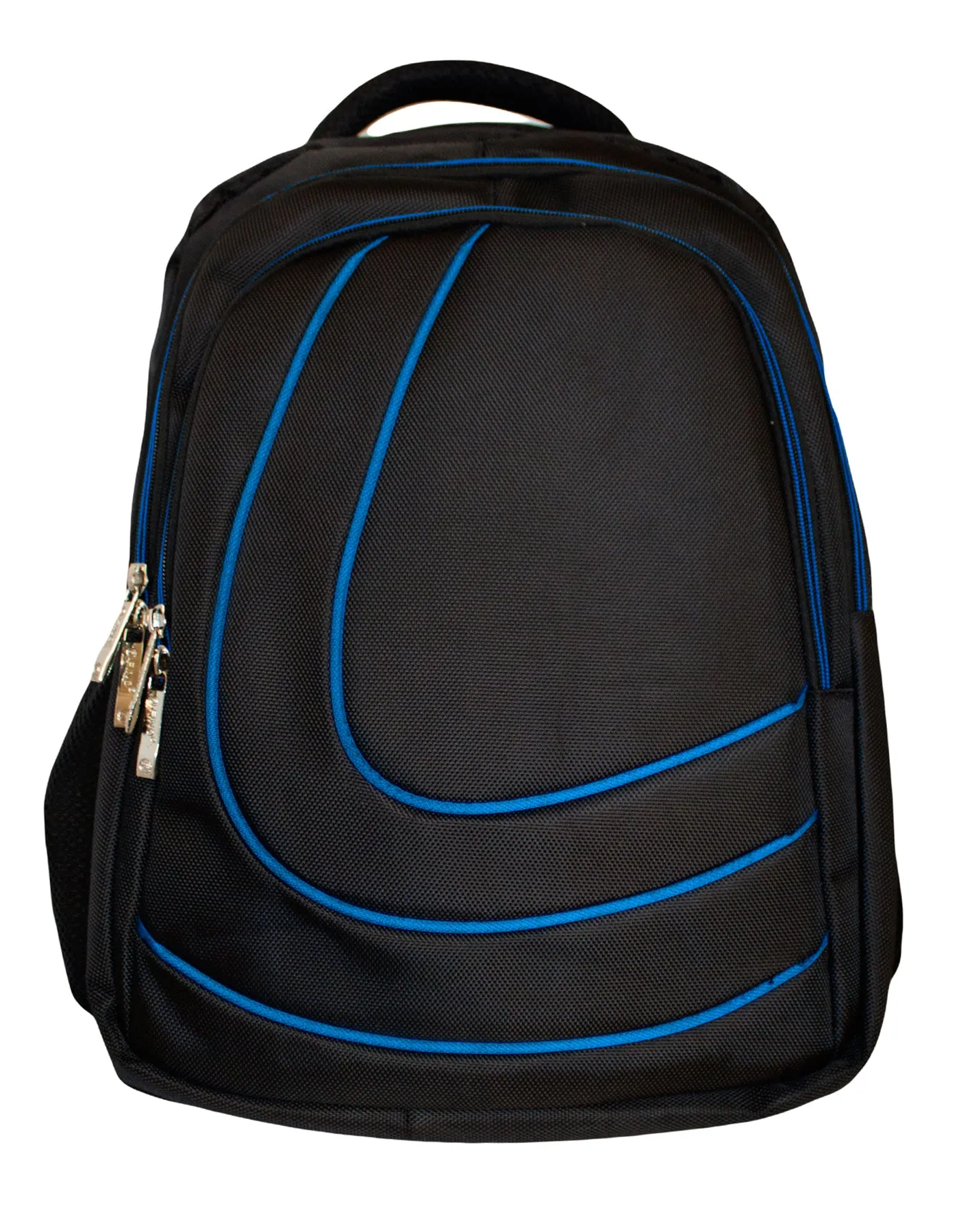 Fino SK-9028 Unisex 15 Inch Laptop Backpack with Blue Piping-19 Litre - Black