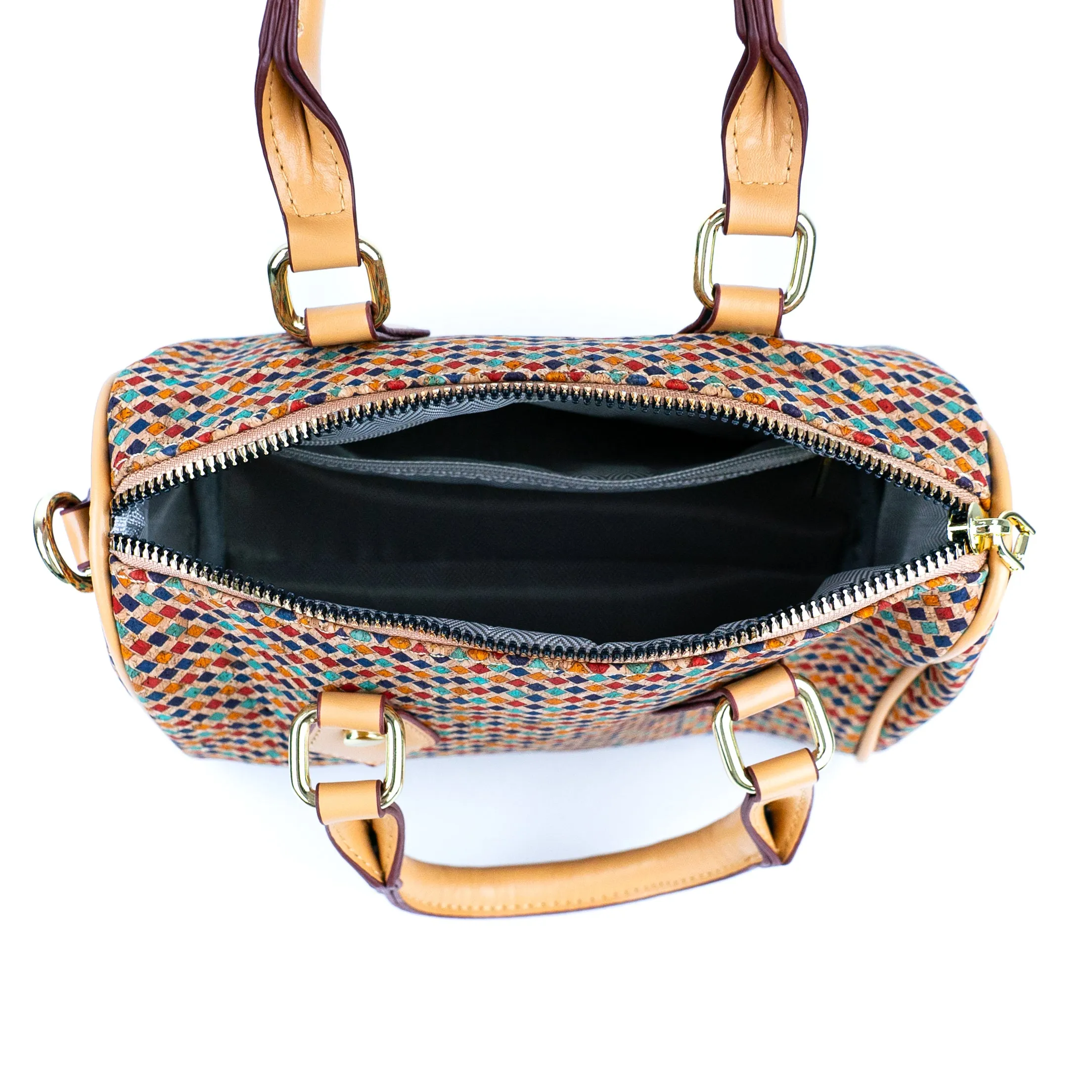 Floral Cork Crossbody Barrel Bag BAG-2335