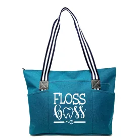 Floss Boss Tessa Teal Tote Bag for Dental Workers
