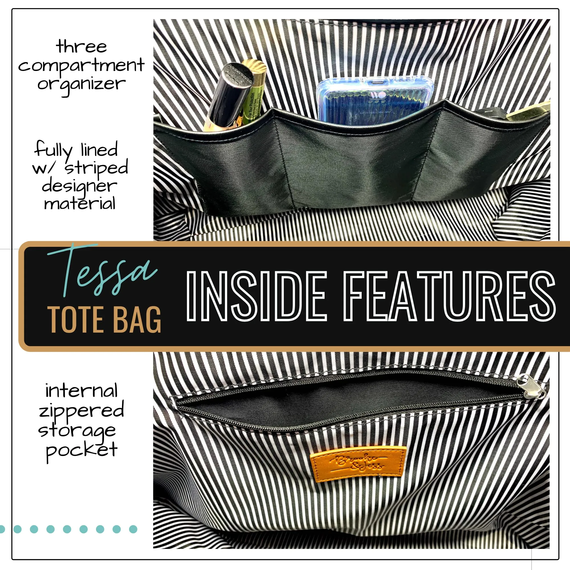 Floss Boss Tessa Teal Tote Bag for Dental Workers