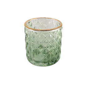 GLASS POT 7X7.5CM GREEN