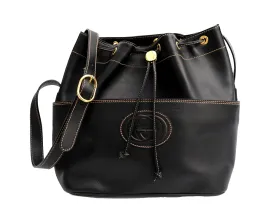Gucci Vintage Bucket Bag in Black Leather, M