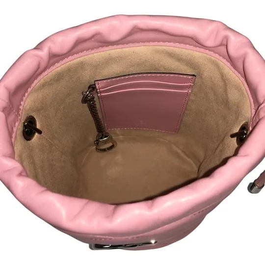 Gucci Women's Bucket Bag Marmont GG Mini Matelasse Pink And Blue Quilted Leather