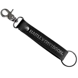 Harley-Davidson Willie G Skull Vinyl Strap Key Chain, Black PL4542