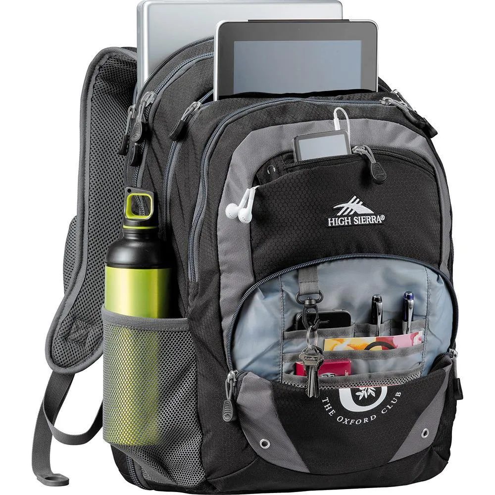 High Sierra Overtime Fly-By 17 inch Computer Backpack - Black