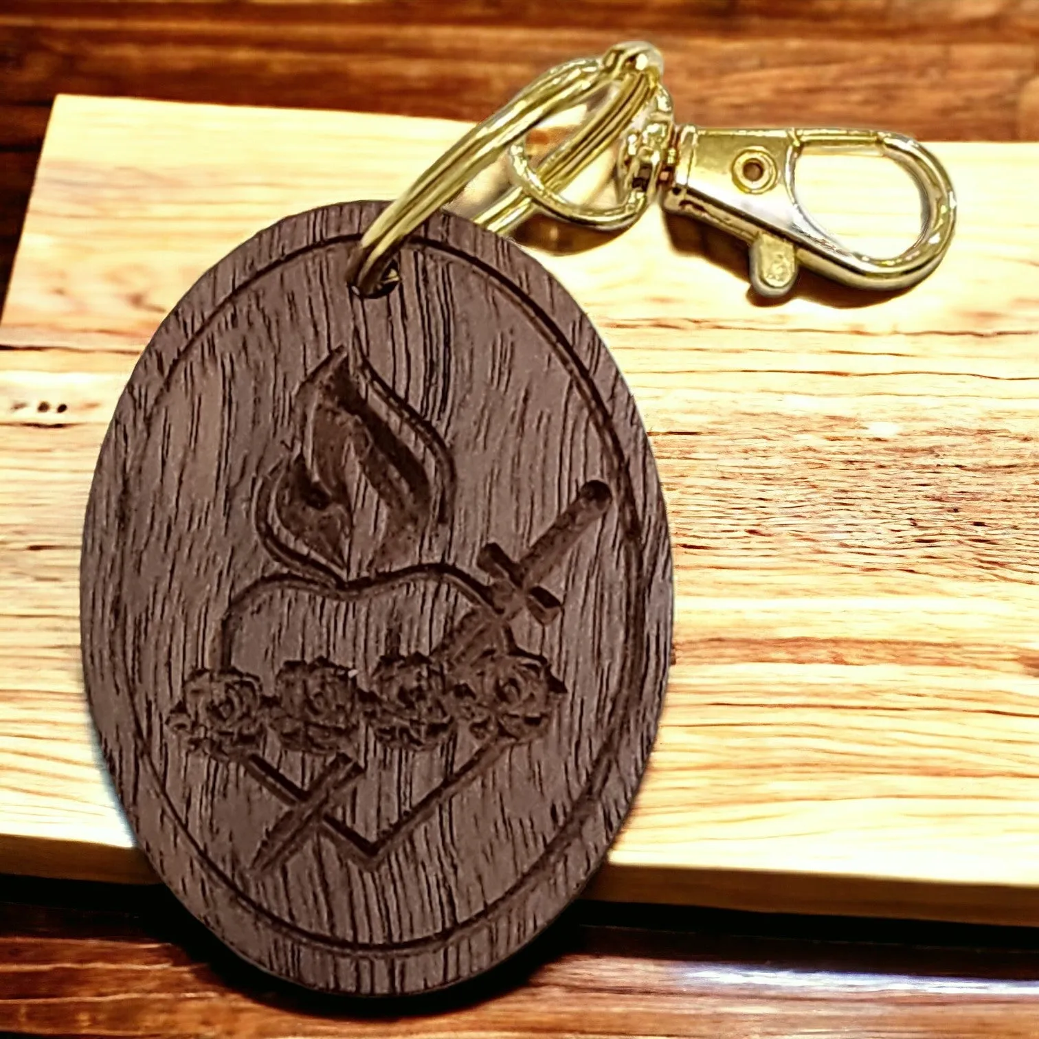 Holy Family Heart Keychain
