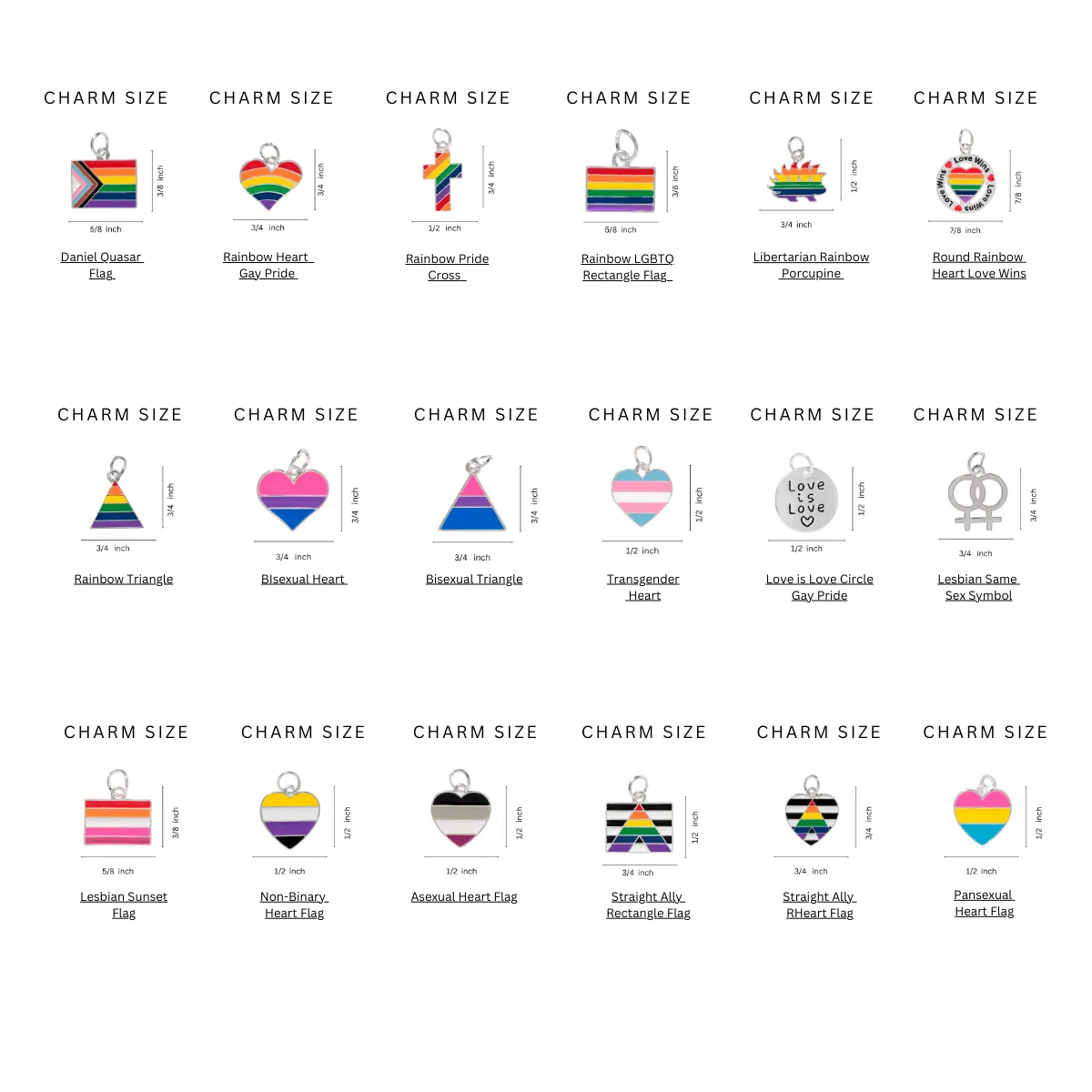 LGBTQ Gay Pride Elastic Keychain Bracelets (Pick Your Charm)