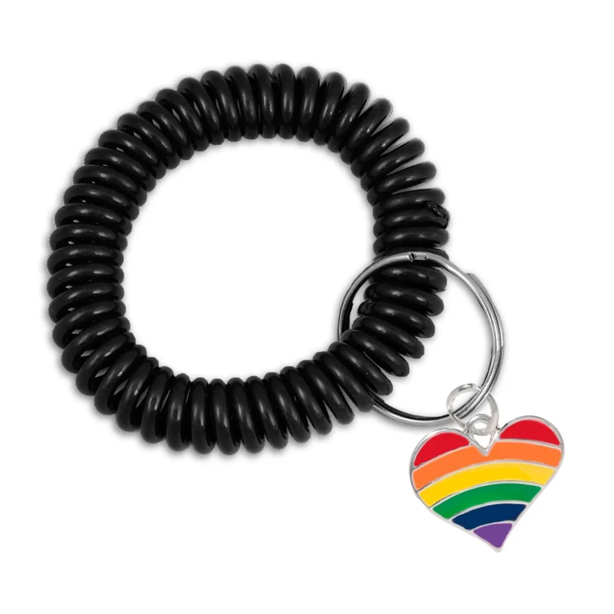 LGBTQ Gay Pride Elastic Keychain Bracelets (Pick Your Charm)