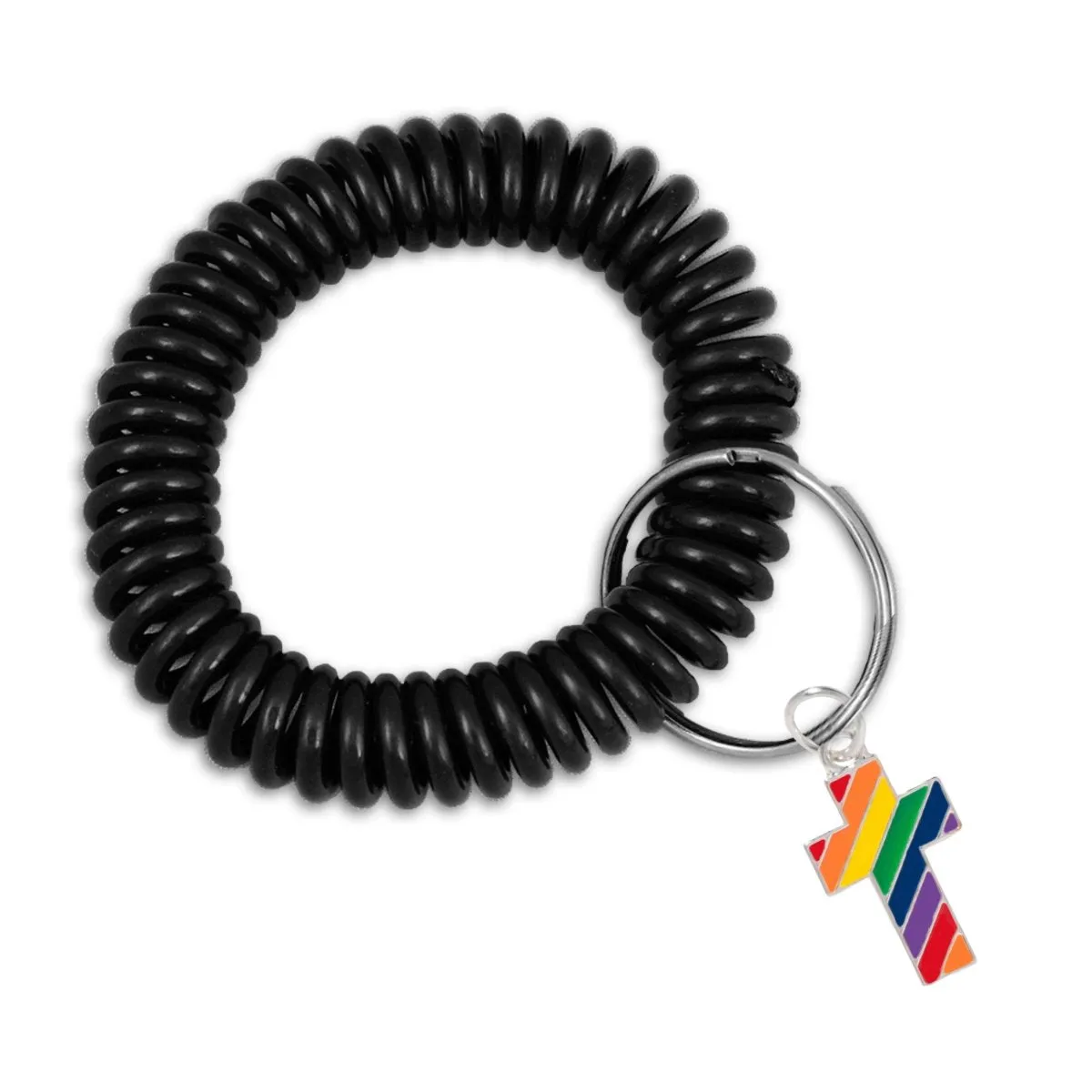 LGBTQ Gay Pride Elastic Keychain Bracelets (Pick Your Charm)