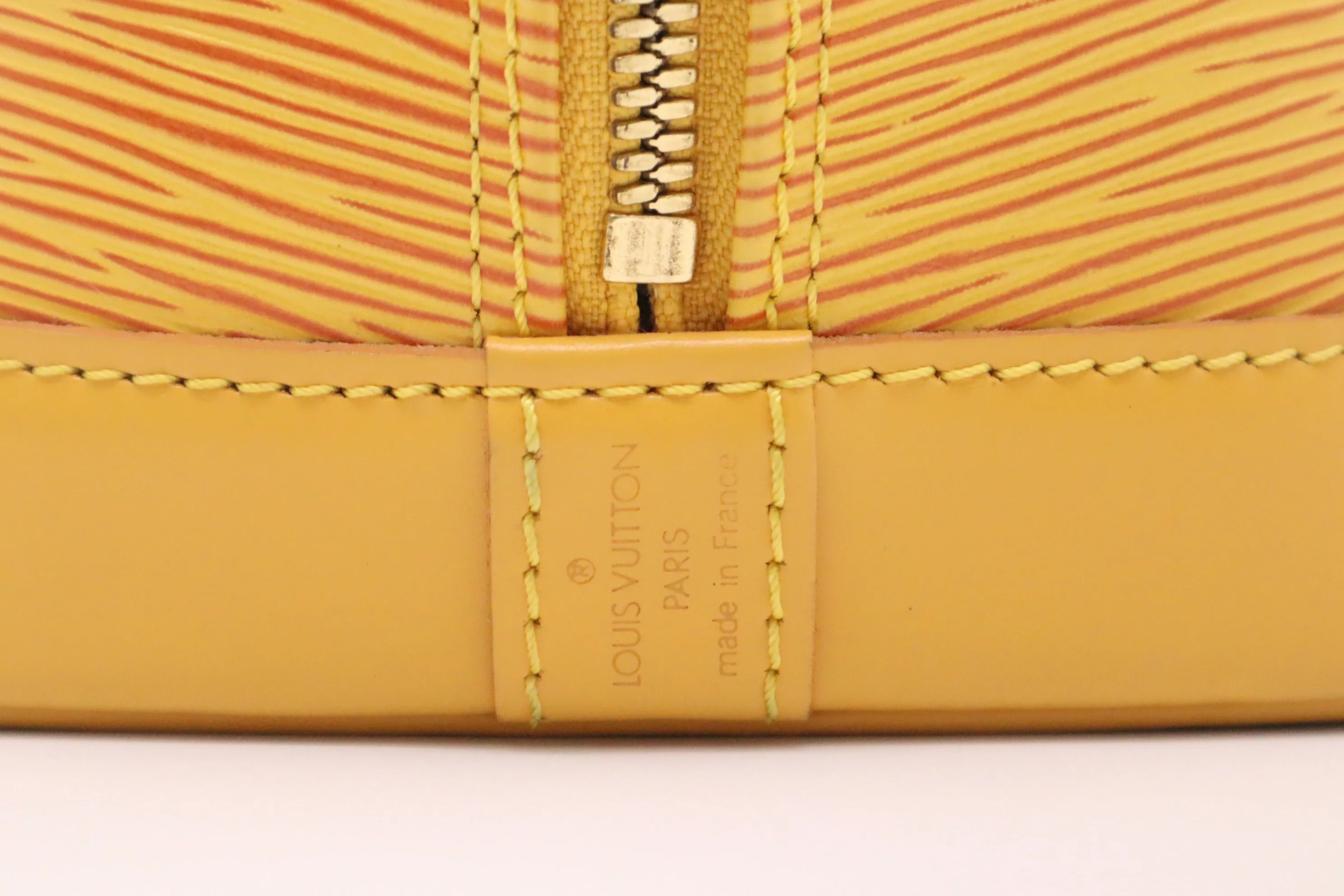 Louis Vuitton Alma in Yellow Epi Leather