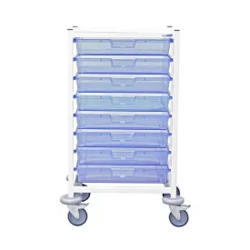 Medi-Storage Trolley with 8 Shallow Trays