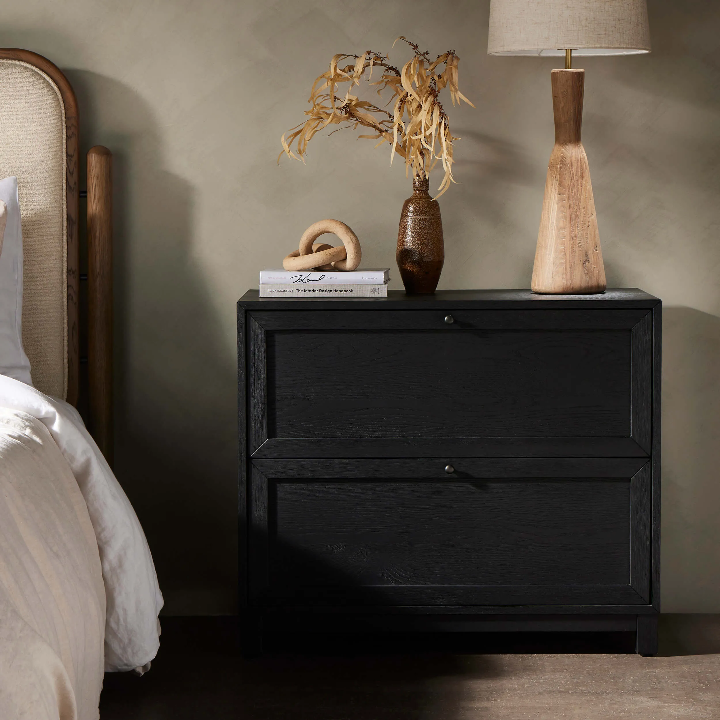 Millie Nightstand, Drifted Matte Black