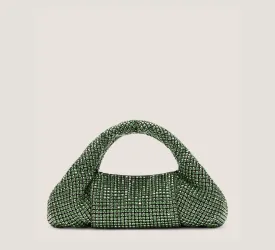 Moda Shine Mini Tote Handbags, Peridot Crystal Mesh, Size: U No Dimension