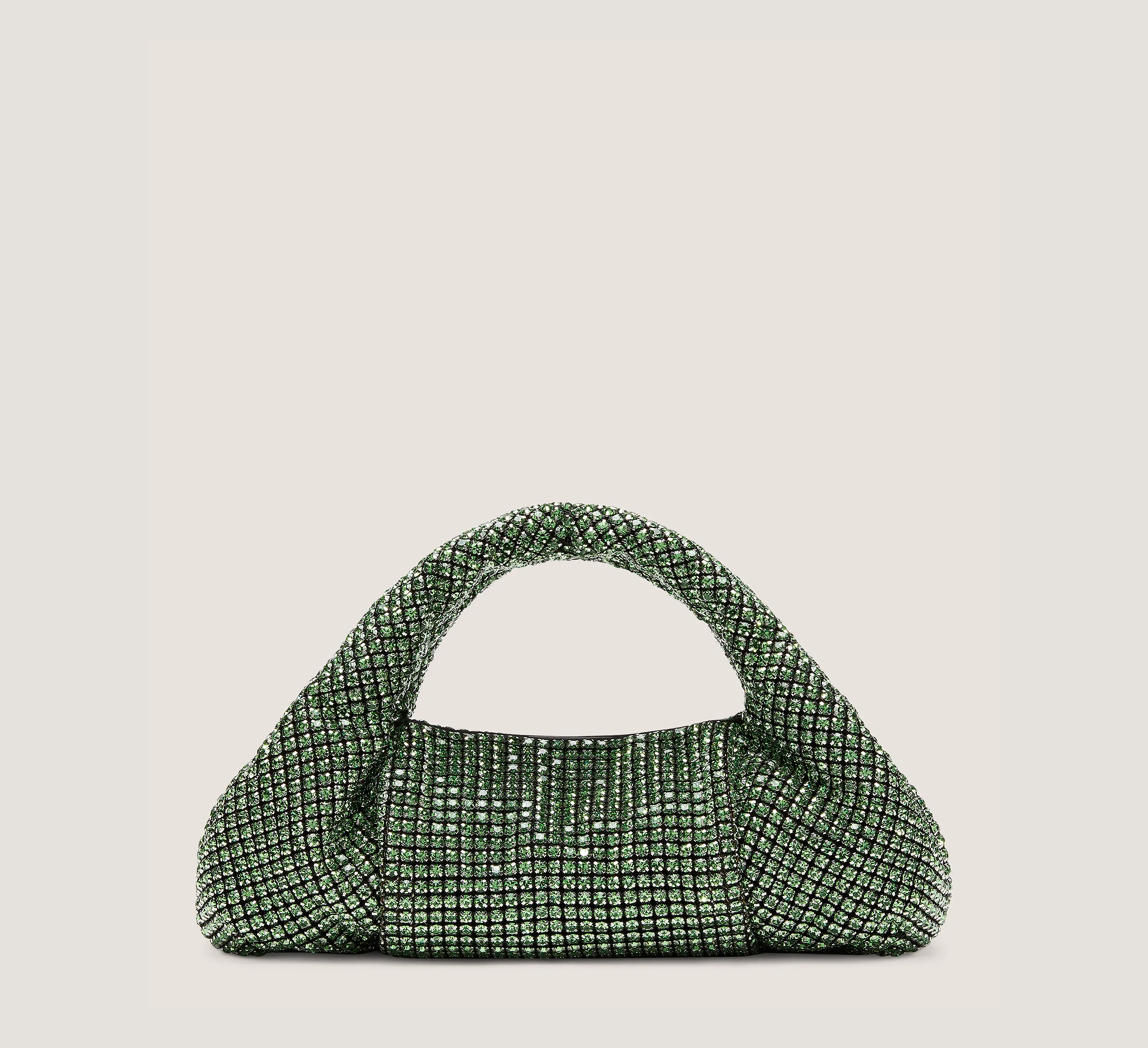 Moda Shine Mini Tote Handbags, Peridot Crystal Mesh, Size: U No Dimension