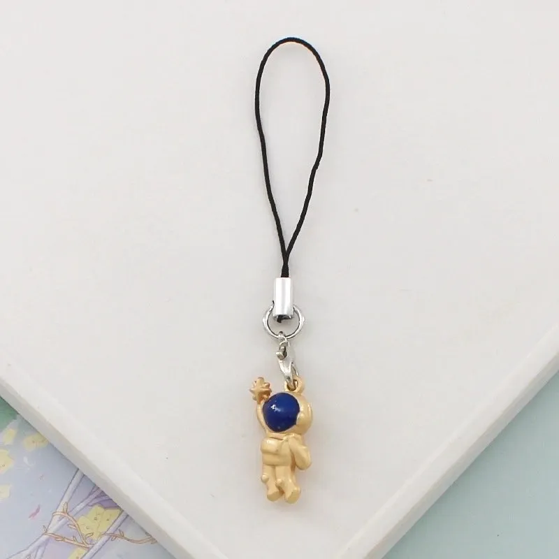Modern Style Astronaut Alloy Plating Bag Pendant Keychain
