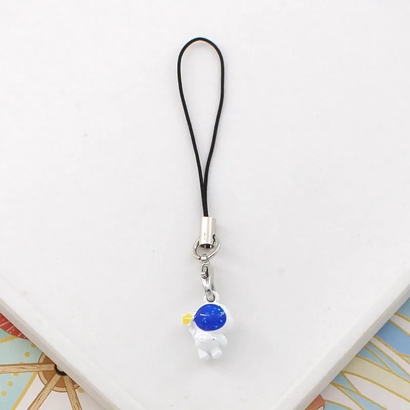 Modern Style Astronaut Alloy Plating Bag Pendant Keychain