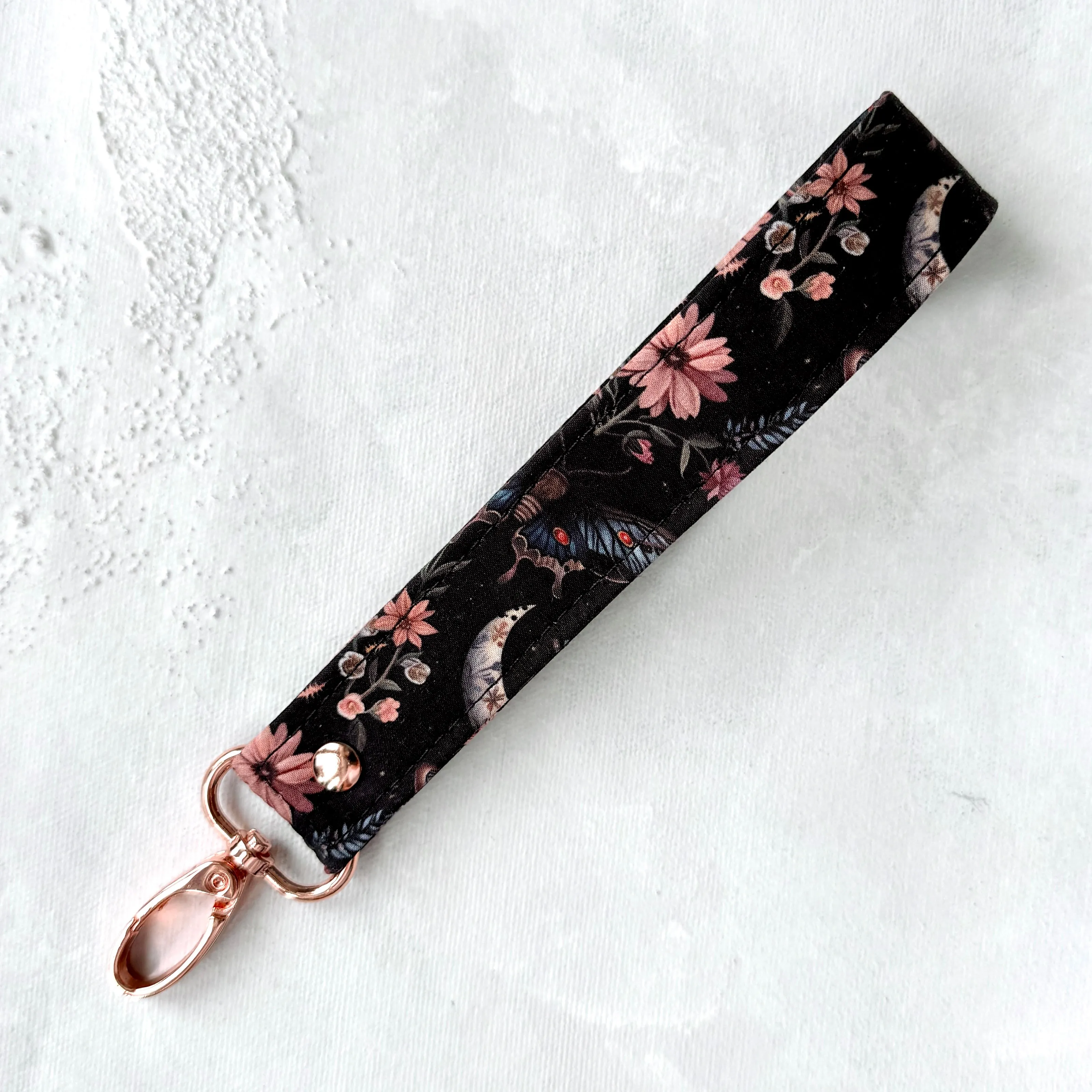 Mystic Moths - Fabric Keychain Wristlet
