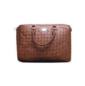 Paris Leather Laptop Bag Brown