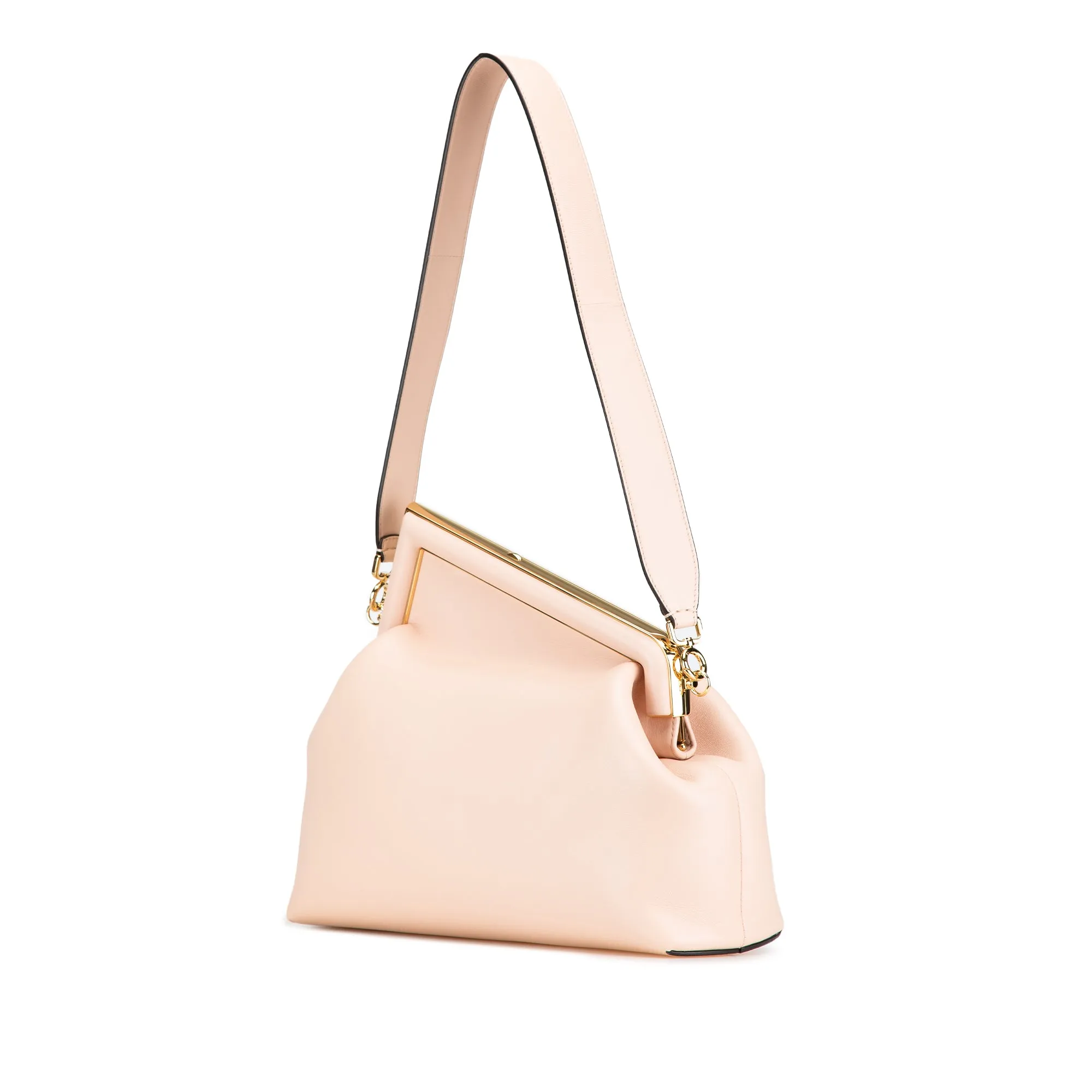 Pink Fendi Medium Leather Fendi First Shoulder Bag