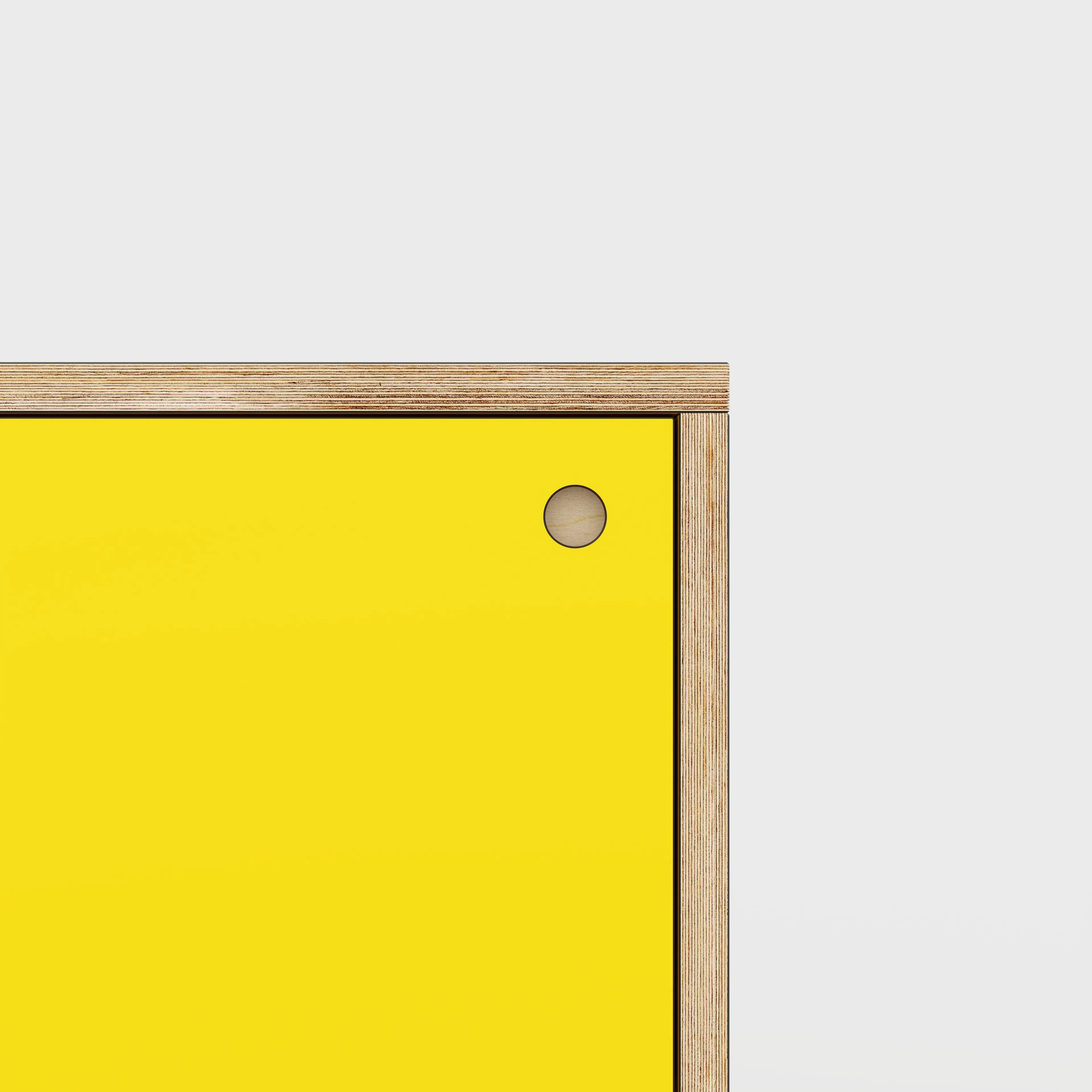 Plywood Storage with Doors - Formica Chrome Yellow - 400(w) x 400(d) x 450(h)