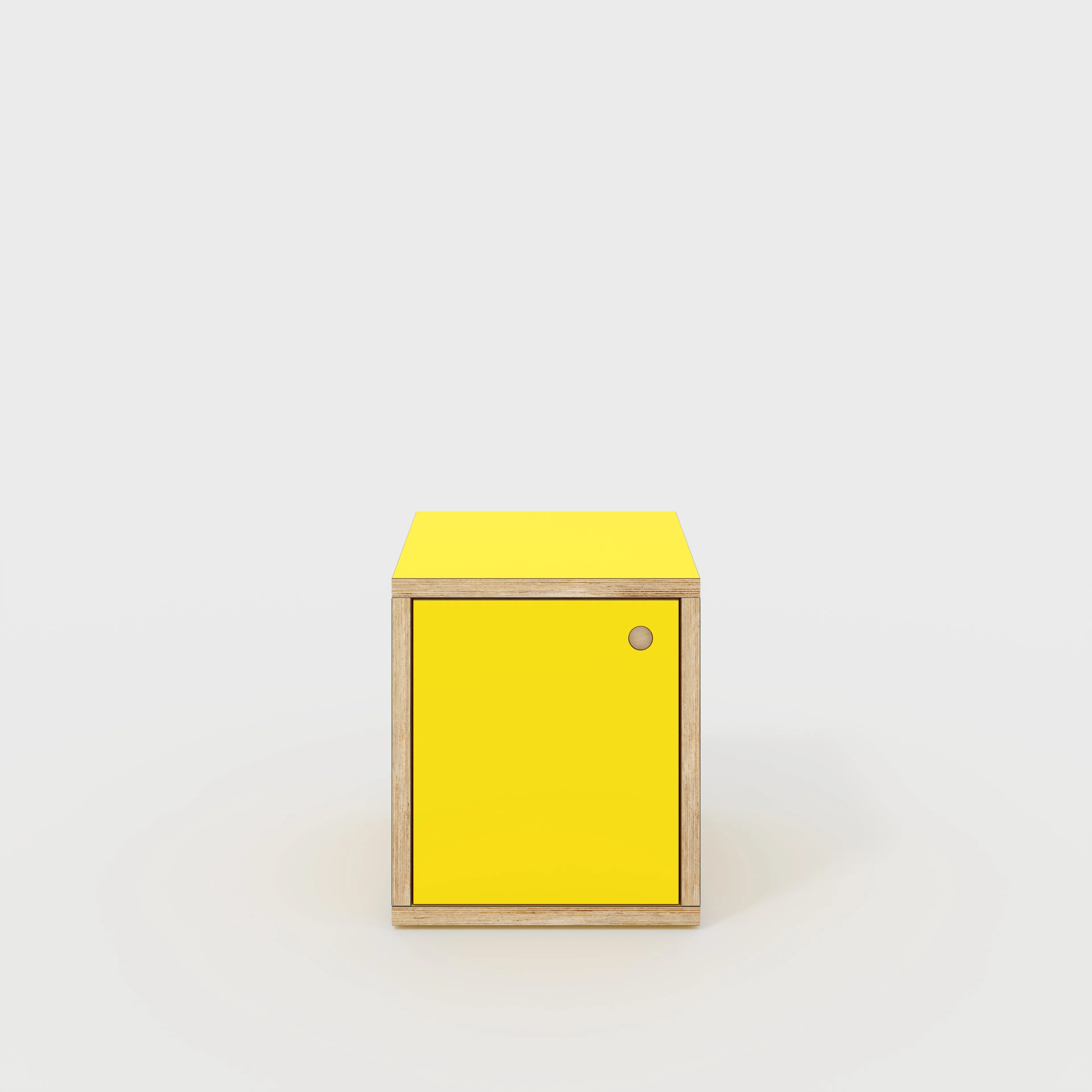 Plywood Storage with Doors - Formica Chrome Yellow - 400(w) x 400(d) x 450(h)
