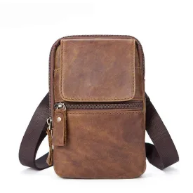 Premium Casual Waist Pack Made with Original Leather for Travelling Purposes