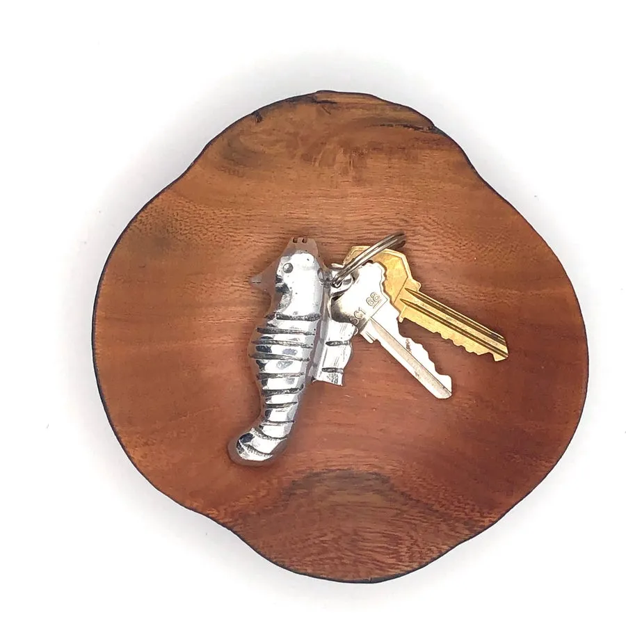 Recycled Aluminum Seahorse Keychain