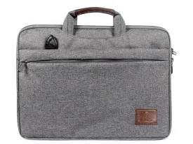 Slim Laptop Briefcase with Cushioned Compartment | 15.6 inch | Grey