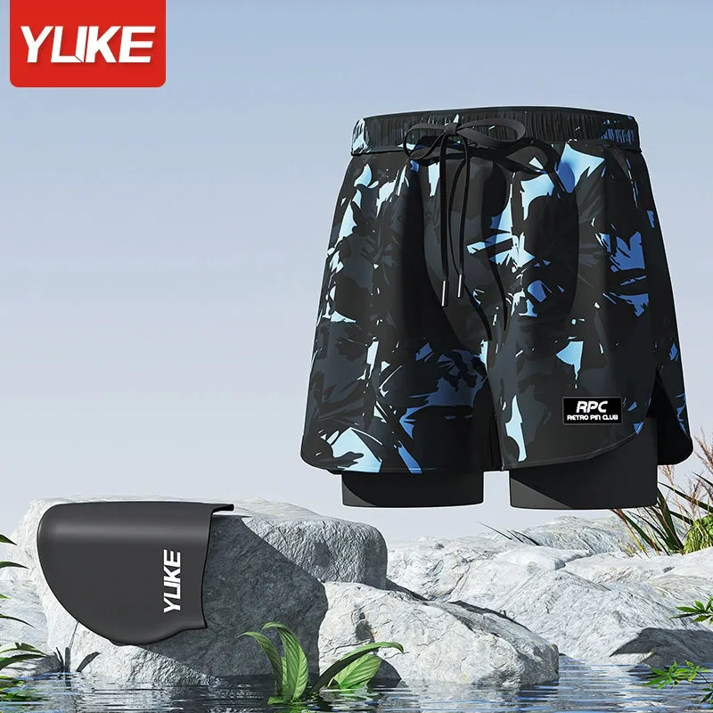 Swimming Trunks Men's Quick-Drying Plus Size Anti-Embarrassment 2024 New Arrival Swimming Trunks Professional Beach Pants Full Set Swimming Equipment