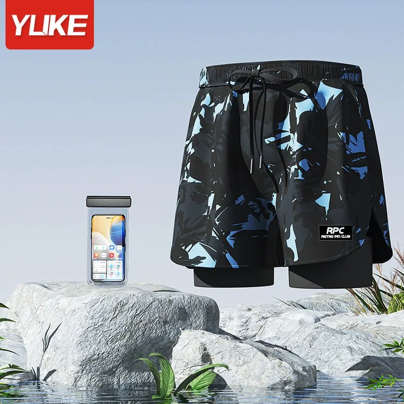 Swimming Trunks Men's Quick-Drying Plus Size Anti-Embarrassment 2024 New Arrival Swimming Trunks Professional Beach Pants Full Set Swimming Equipment