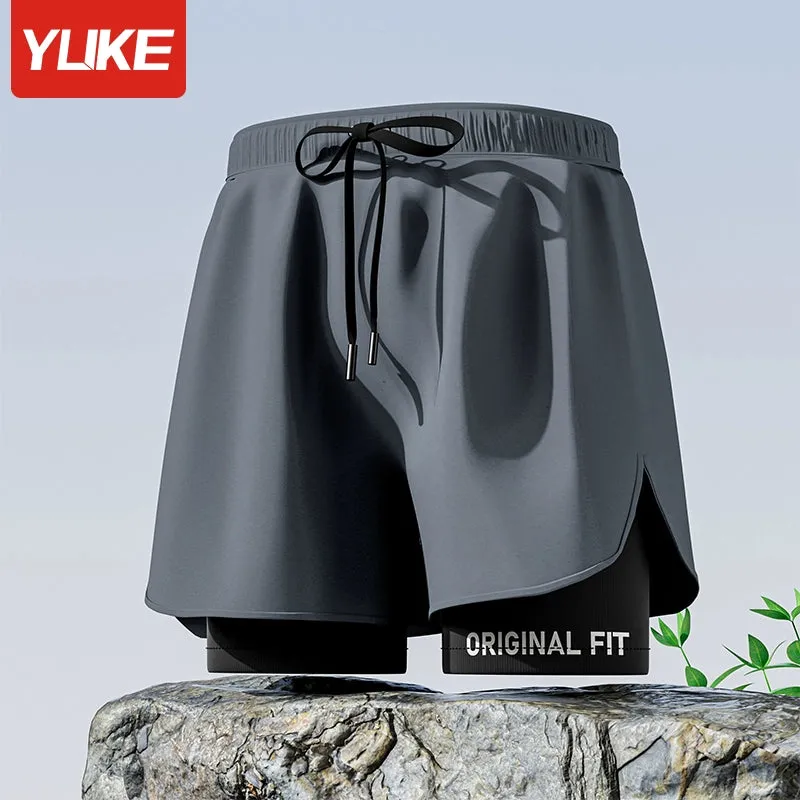 Swimming Trunks Men's Quick-Drying Plus Size Anti-Embarrassment 2024 New Arrival Swimming Trunks Professional Beach Pants Full Set Swimming Equipment