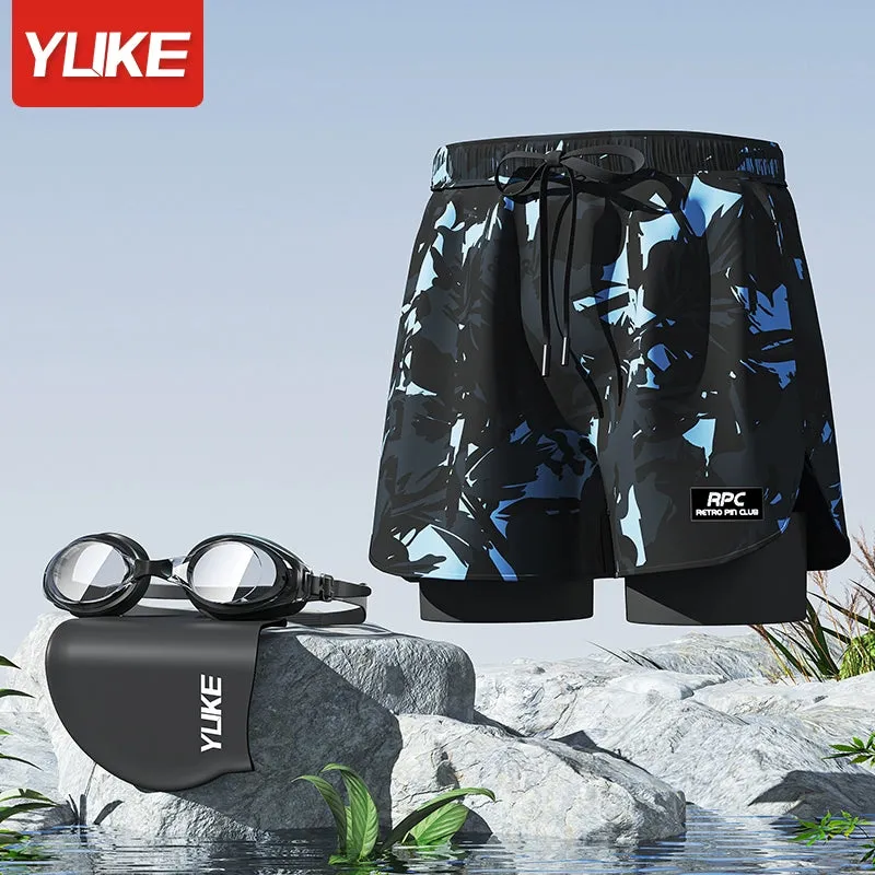 Swimming Trunks Men's Quick-Drying Plus Size Anti-Embarrassment 2024 New Arrival Swimming Trunks Professional Beach Pants Full Set Swimming Equipment