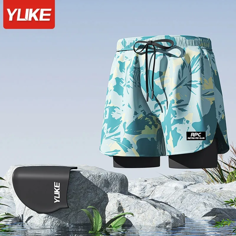 Swimming Trunks Men's Quick-Drying Plus Size Anti-Embarrassment 2024 New Arrival Swimming Trunks Professional Beach Pants Full Set Swimming Equipment