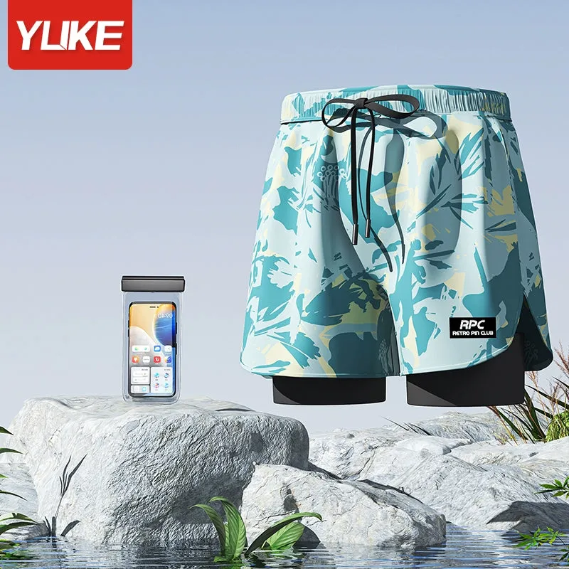 Swimming Trunks Men's Quick-Drying Plus Size Anti-Embarrassment 2024 New Arrival Swimming Trunks Professional Beach Pants Full Set Swimming Equipment